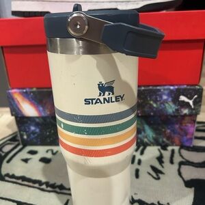 Stanley White Travel Mug with Stripes